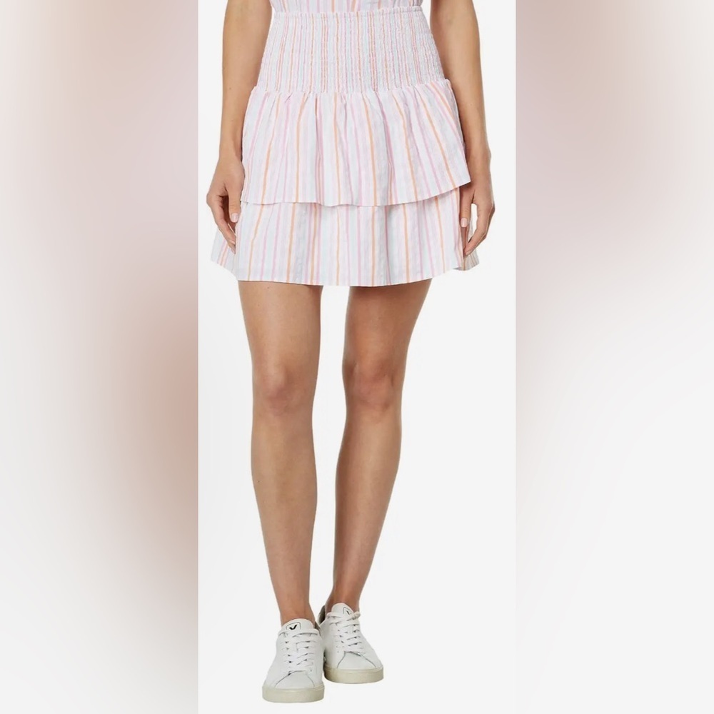 Vineyard Vines Pastel Stripe Tiered Mini Skirt